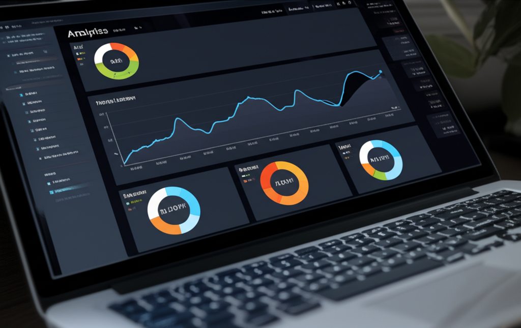 Real-time analytics dashboard with charts and insights